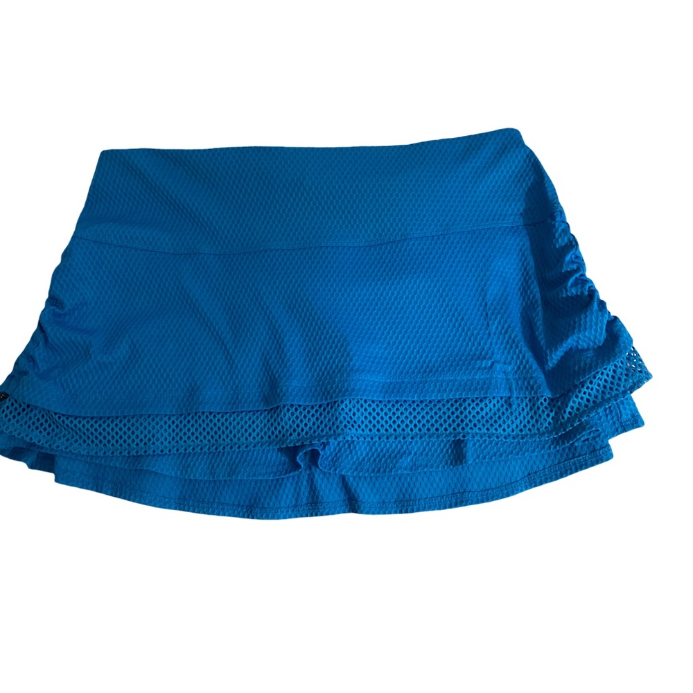 Lucky in Love Sky Blue Mesh Skort -XL sky blue ,nylon polyester